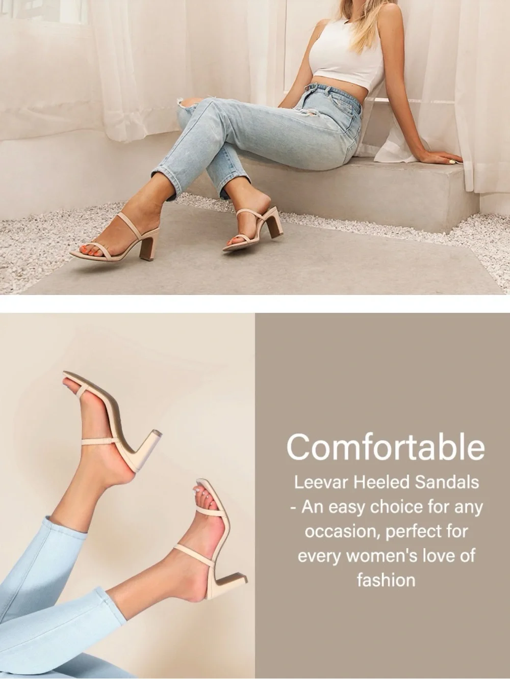 Leevor beige slide